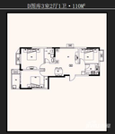金誉府3室2厅1卫110㎡户型图