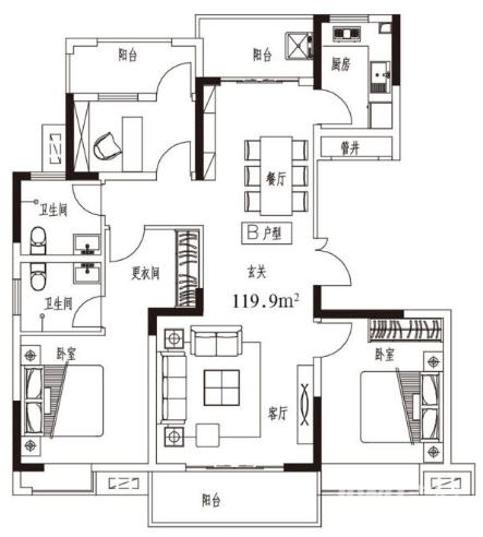 邓州东正颐和府户型图