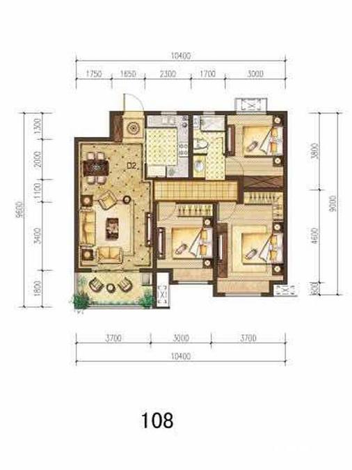 中建锦绣珑湾
                                                            3房2厅1卫
