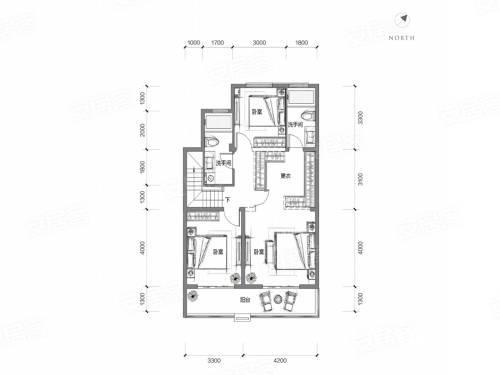 泰禾野风大城小院5室2厅3卫143㎡户型图