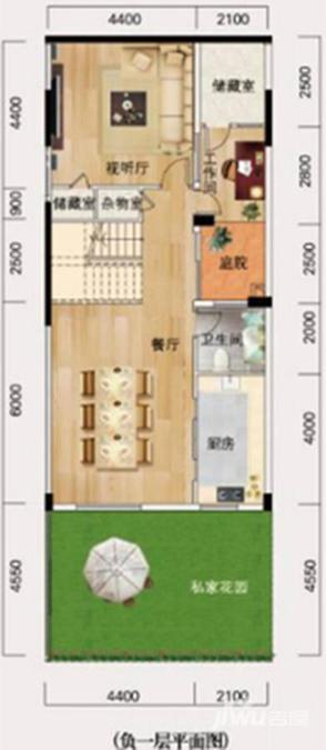 奕聪花园别墅-双拼户型图