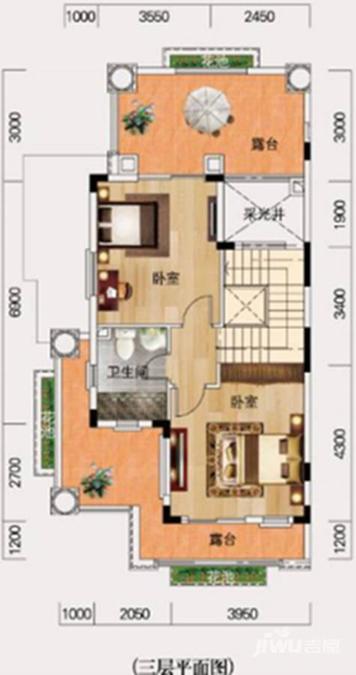 奕聪花园别墅-双拼户型图