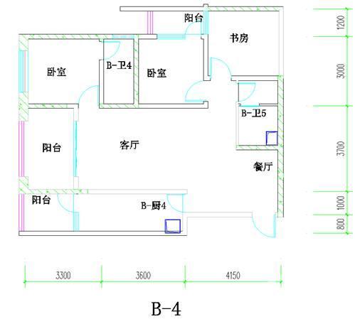 融城春晓3室2厅2卫114.1㎡户型图