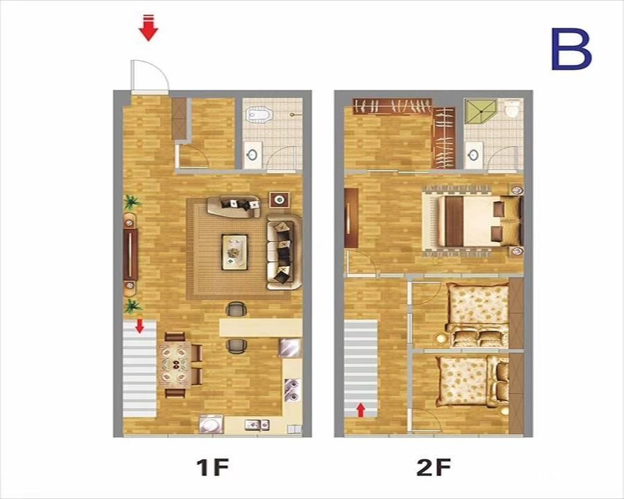 东山康城悦立方3室2厅2卫108㎡户型图